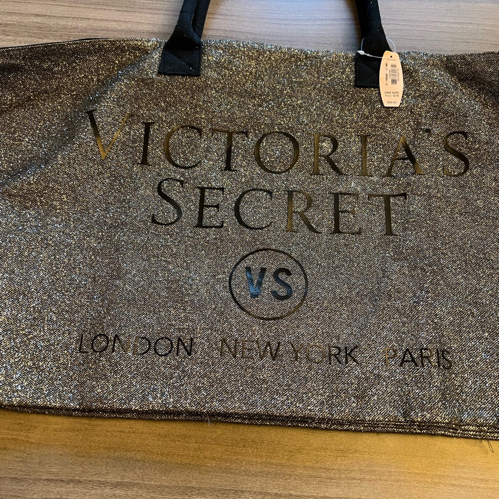 Victoria's Secret Silver Tote Bag Never Used with Tags